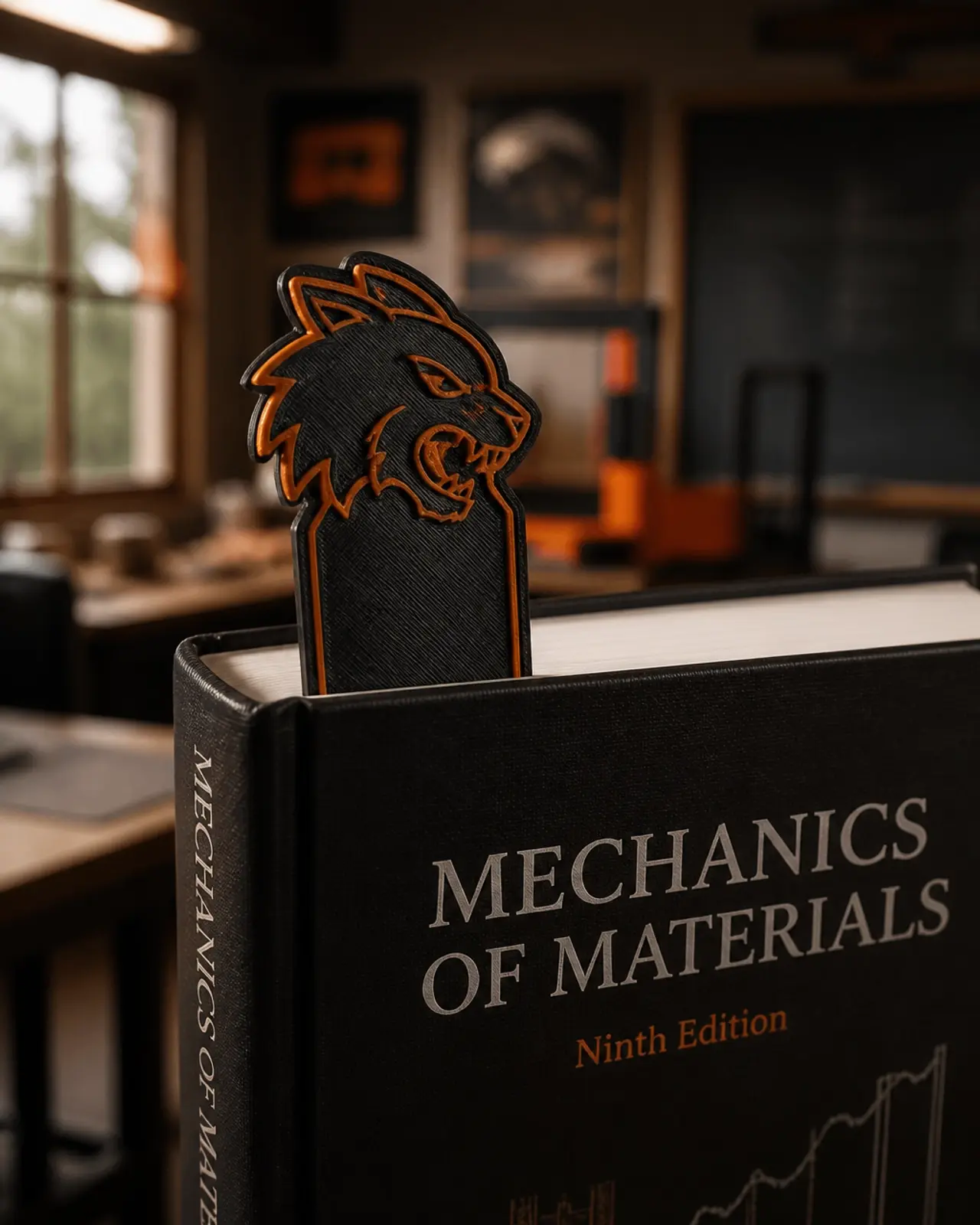 3D printed school mascot bookmark