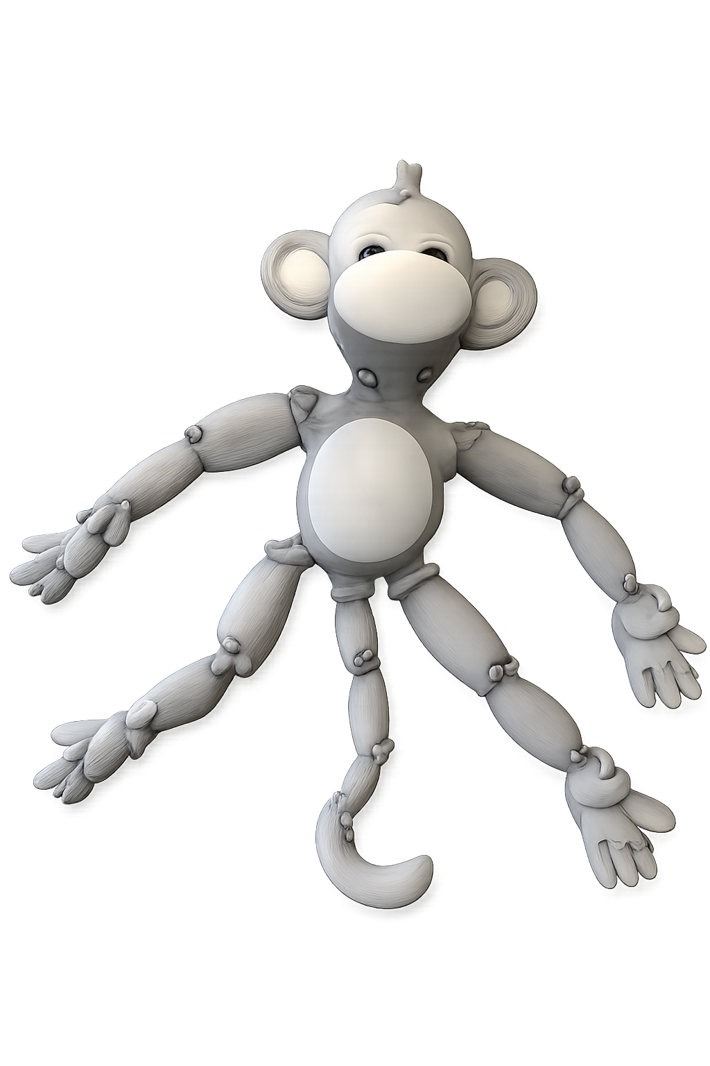 Articulating monkey figurine